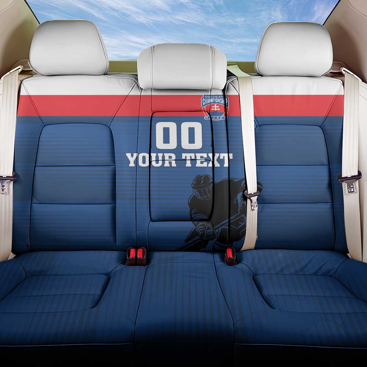 Custom Slovakia Hockey Back Car Seat Cover Go Nasi Chlapci