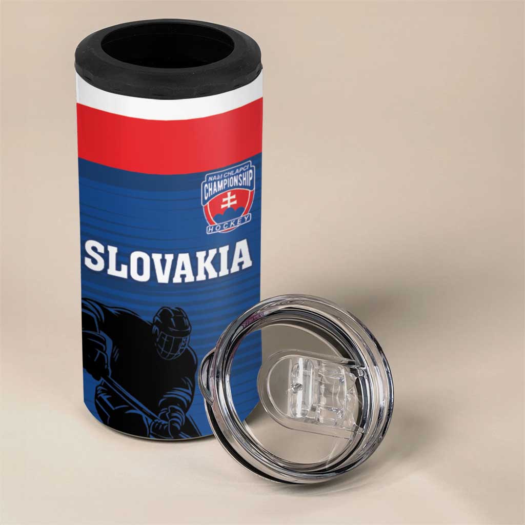 Custom Slovakia Hockey 4 in 1 Can Cooler Tumbler Go Nasi Chlapci