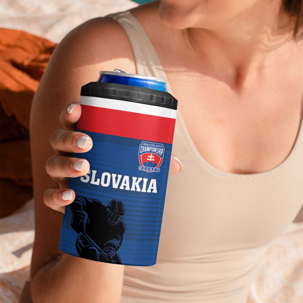 Custom Slovakia Hockey 4 in 1 Can Cooler Tumbler Go Nasi Chlapci