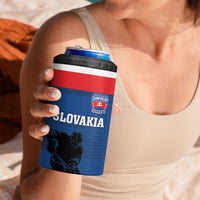 Custom Slovakia Hockey 4 in 1 Can Cooler Tumbler Go Nasi Chlapci