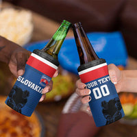 Custom Slovakia Hockey 4 in 1 Can Cooler Tumbler Go Nasi Chlapci