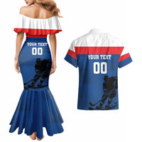 Custom Slovakia Hockey Couples Matching Mermaid Dress and Hawaiian Shirt Go Nasi Chlapci