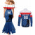 Custom Slovakia Hockey Couples Matching Mermaid Dress and Long Sleeve Button Shirt Go Nasi Chlapci