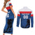 Custom Slovakia Hockey Couples Matching Short Sleeve Bodycon Dress and Long Sleeve Button Shirt Go Nasi Chlapci