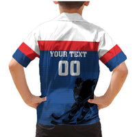 Custom Slovakia Hockey Family Matching Mermaid Dress and Hawaiian Shirt Go Nasi Chlapci