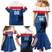 Custom Slovakia Hockey Family Matching Mermaid Dress and Hawaiian Shirt Go Nasi Chlapci