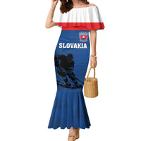 Custom Slovakia Hockey Family Matching Mermaid Dress and Hawaiian Shirt Go Nasi Chlapci