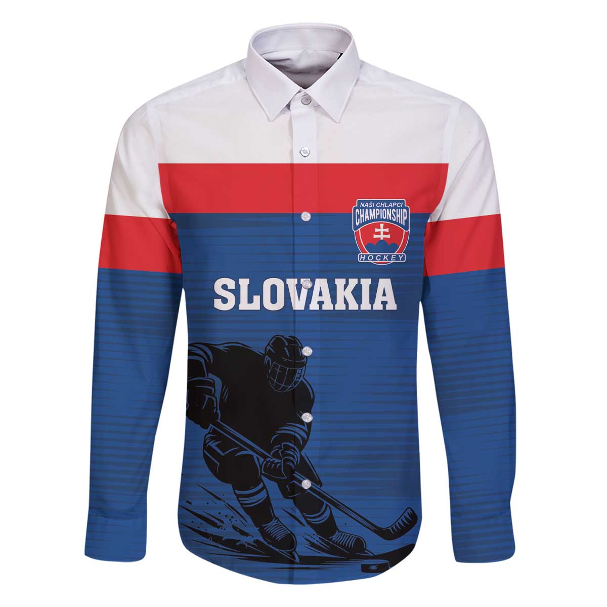Custom Slovakia Hockey Family Matching Off The Shoulder Long Sleeve Dress and Hawaiian Shirt Go Nasi Chlapci