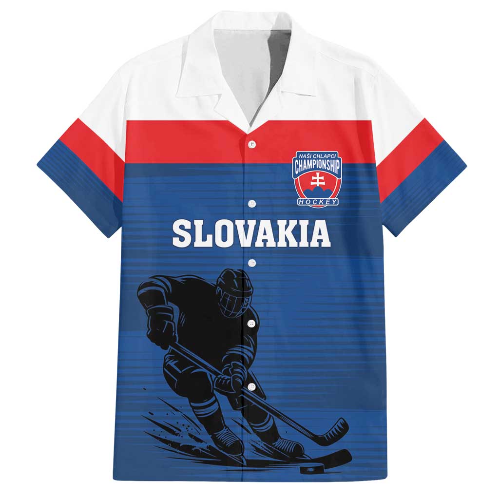 Custom Slovakia Hockey Family Matching Off Shoulder Maxi Dress and Hawaiian Shirt Go Nasi Chlapci