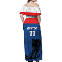 Custom Slovakia Hockey Family Matching Off Shoulder Maxi Dress and Hawaiian Shirt Go Nasi Chlapci