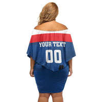 Custom Slovakia Hockey Family Matching Off Shoulder Short Dress and Hawaiian Shirt Go Nasi Chlapci