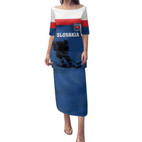 Custom Slovakia Hockey Family Matching Puletasi and Hawaiian Shirt Go Nasi Chlapci