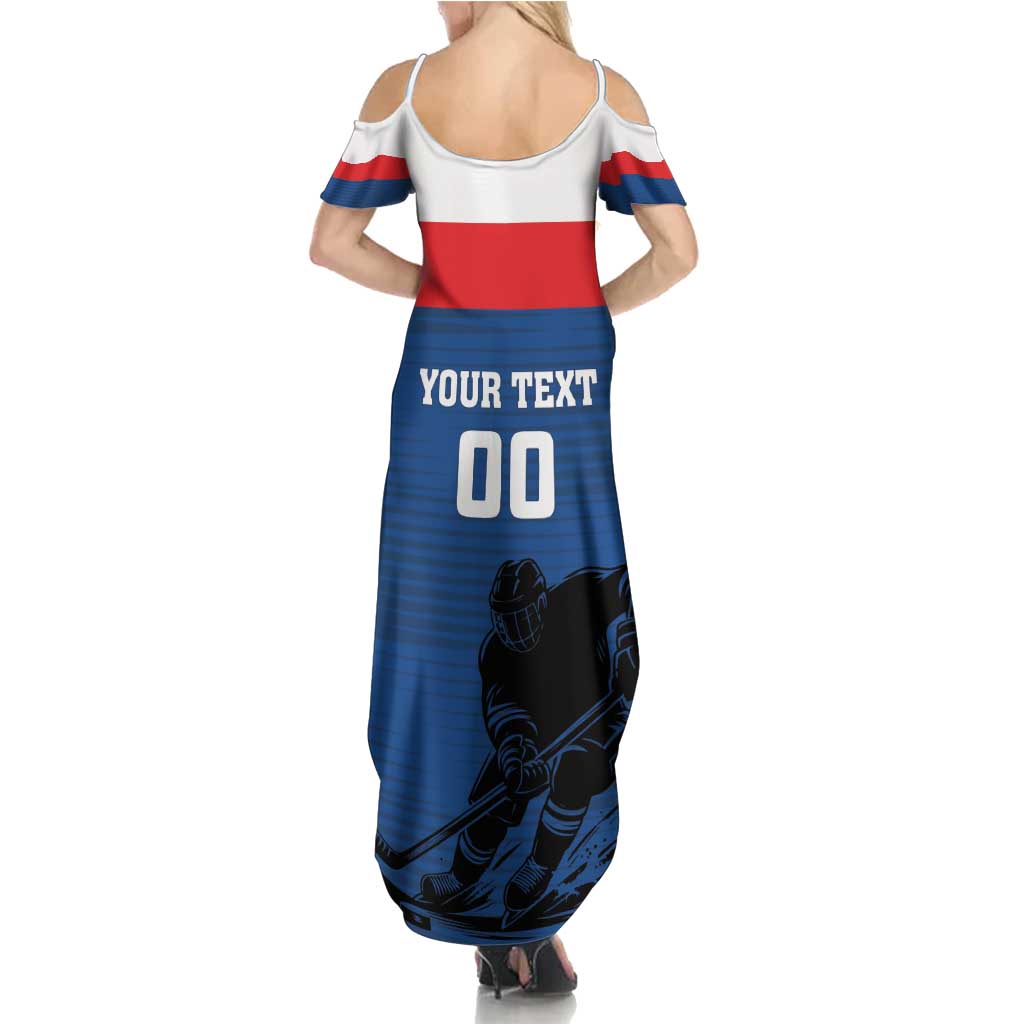 Custom Slovakia Hockey Family Matching Summer Maxi Dress and Hawaiian Shirt Go Nasi Chlapci