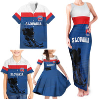Custom Slovakia Hockey Family Matching Tank Maxi Dress and Hawaiian Shirt Go Nasi Chlapci