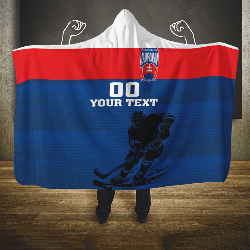 Custom Slovakia Hockey Hooded Blanket Go Nasi Chlapci