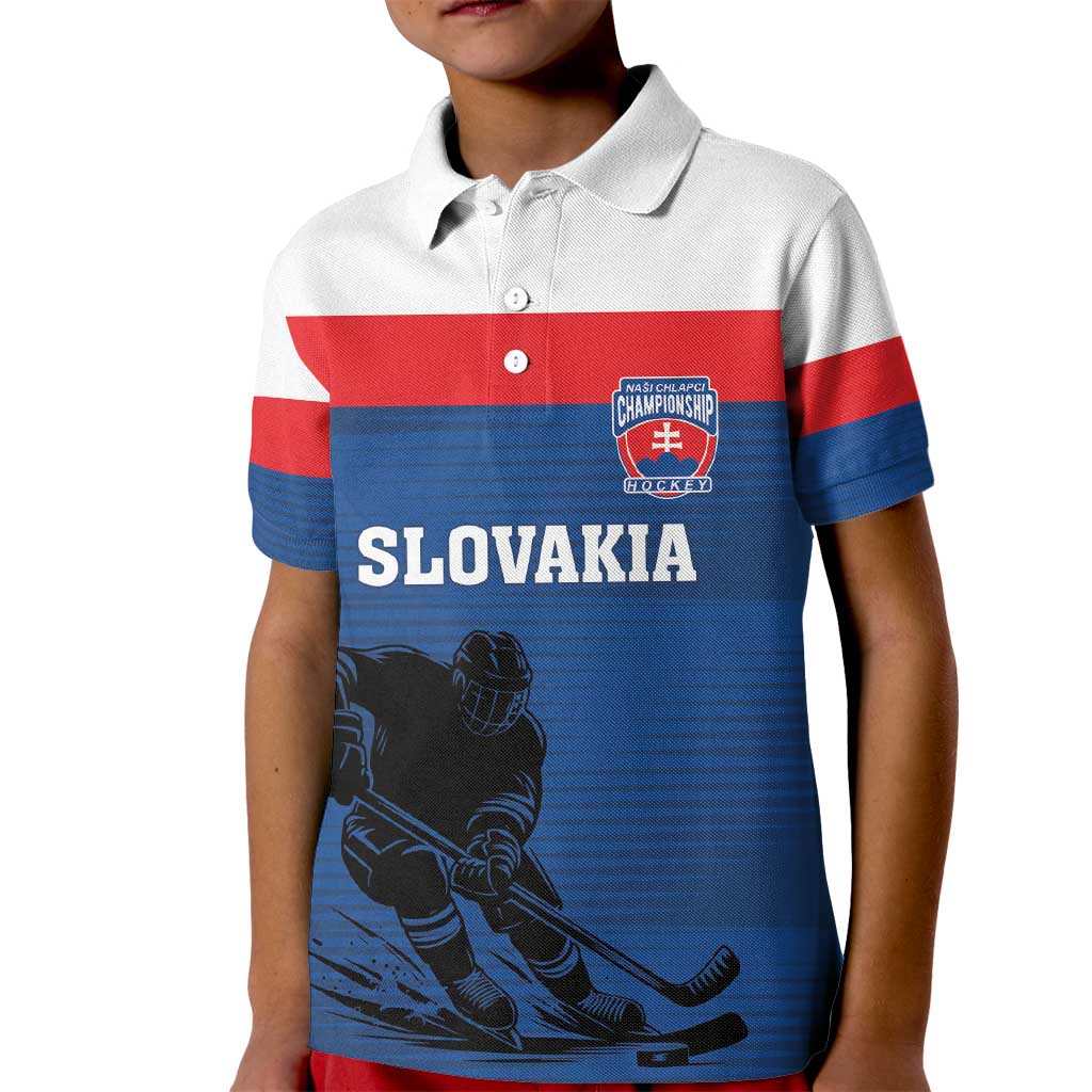 Custom Slovakia Hockey Kid Polo Shirt Go Nasi Chlapci