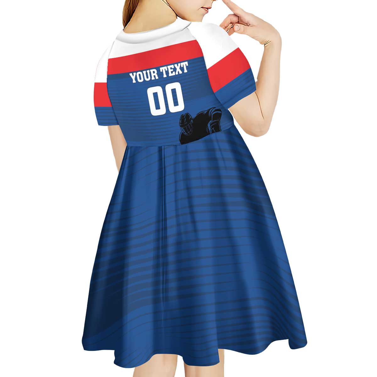 Custom Slovakia Hockey Kid Short Sleeve Dress Go Nasi Chlapci