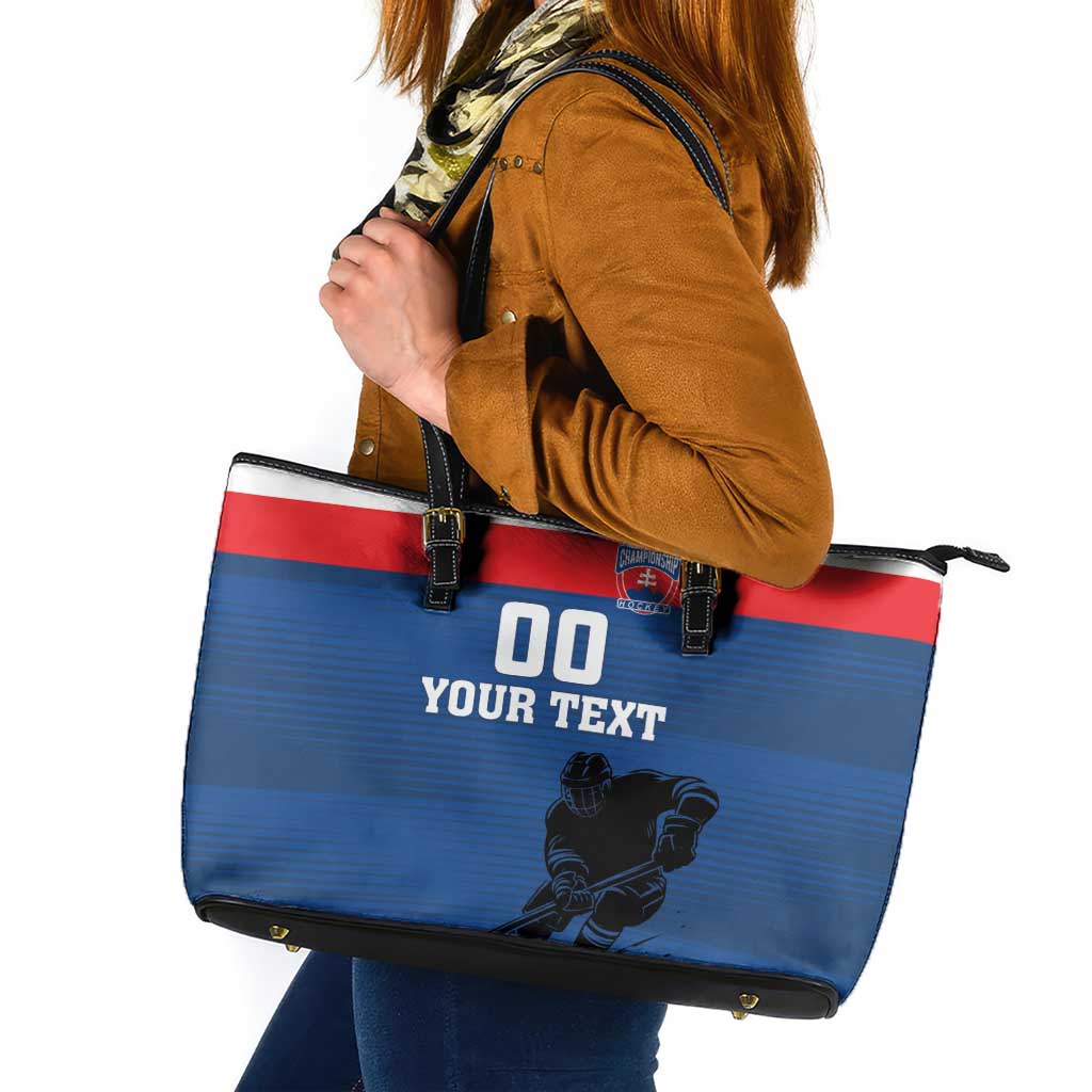 Custom Slovakia Hockey Leather Tote Bag Go Nasi Chlapci