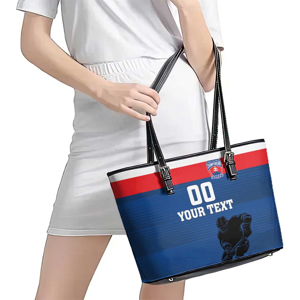 Custom Slovakia Hockey Leather Tote Bag Go Nasi Chlapci