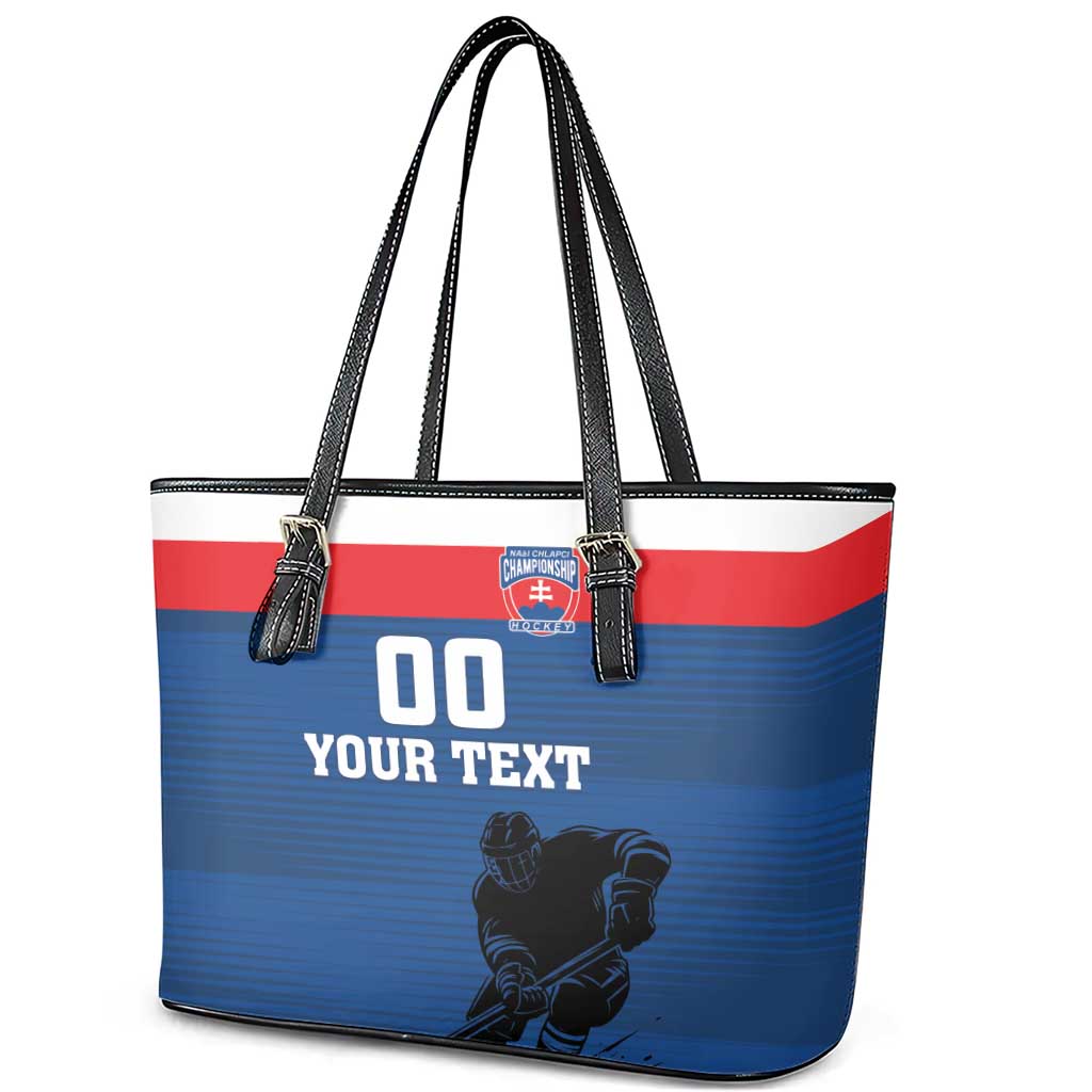 Custom Slovakia Hockey Leather Tote Bag Go Nasi Chlapci