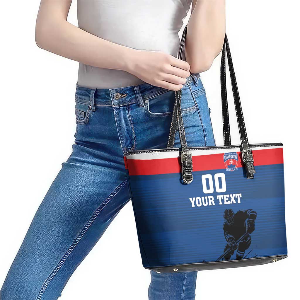 Custom Slovakia Hockey Leather Tote Bag Go Nasi Chlapci