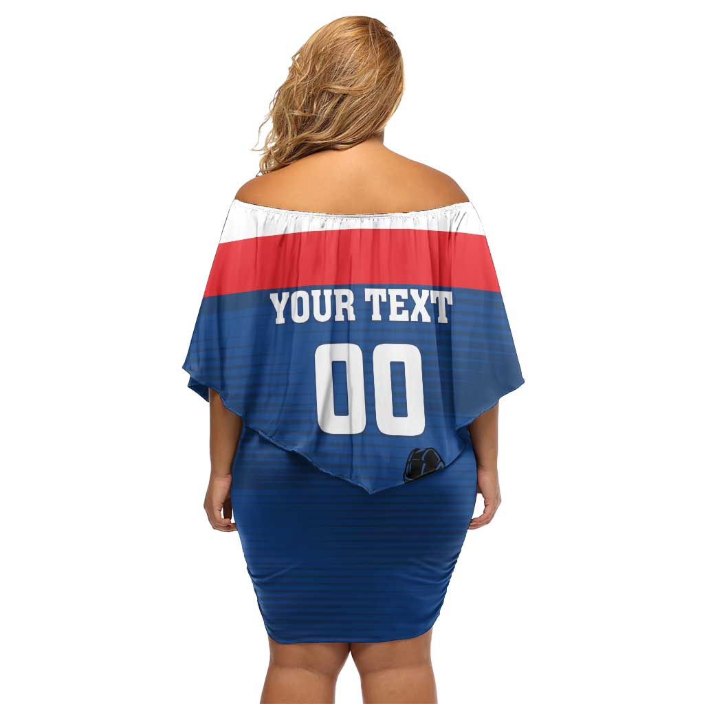 Custom Slovakia Hockey Off Shoulder Short Dress Go Nasi Chlapci