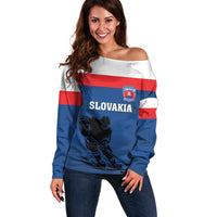 Custom Slovakia Hockey Off Shoulder Sweater Go Nasi Chlapci