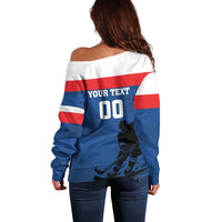 Custom Slovakia Hockey Off Shoulder Sweater Go Nasi Chlapci