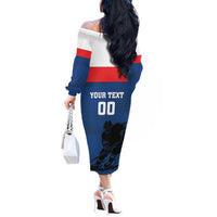 Custom Slovakia Hockey Off The Shoulder Long Sleeve Dress Go Nasi Chlapci