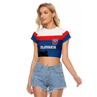 Custom Slovakia Hockey Raglan Cropped T Shirt Go Nasi Chlapci