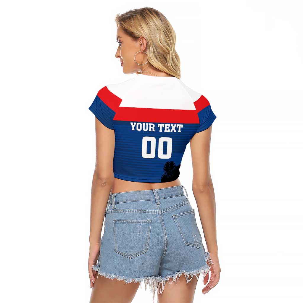 Custom Slovakia Hockey Raglan Cropped T Shirt Go Nasi Chlapci