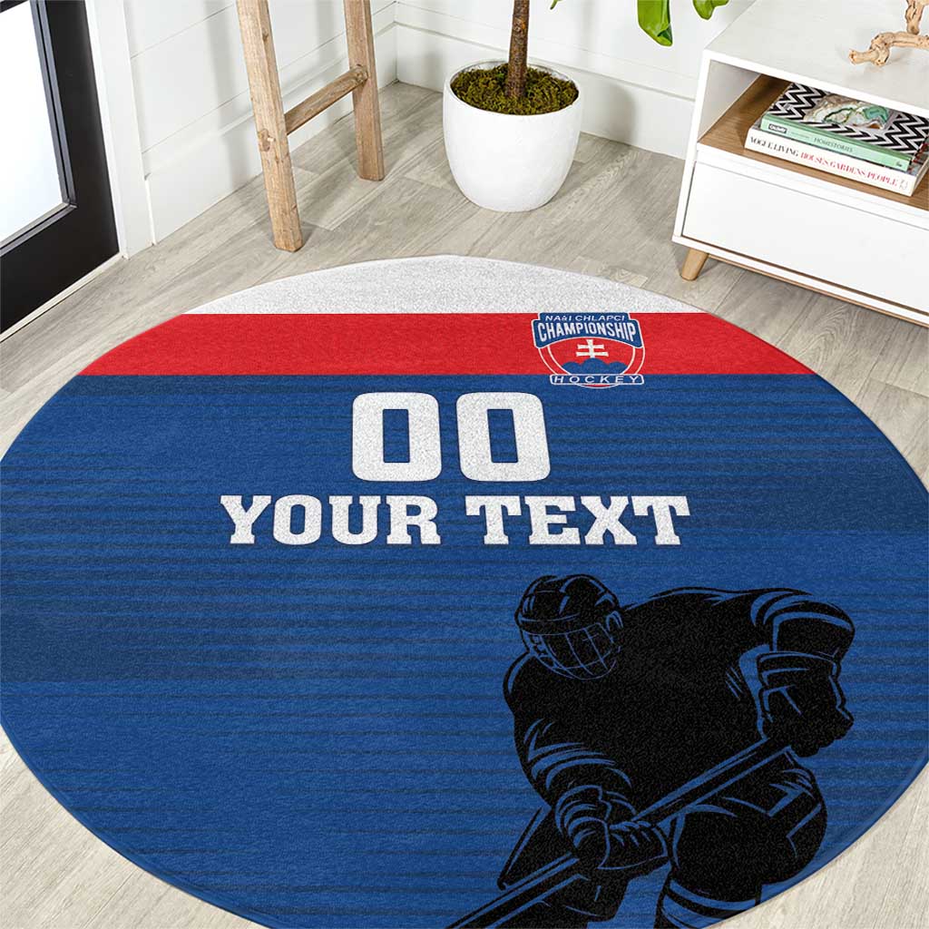 Custom Slovakia Hockey Round Carpet Go Nasi Chlapci