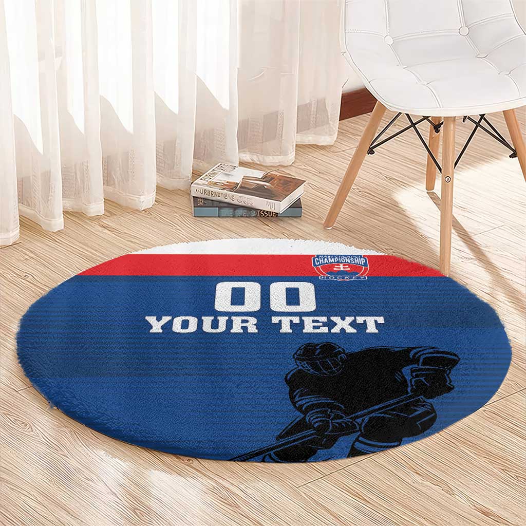 Custom Slovakia Hockey Round Carpet Go Nasi Chlapci