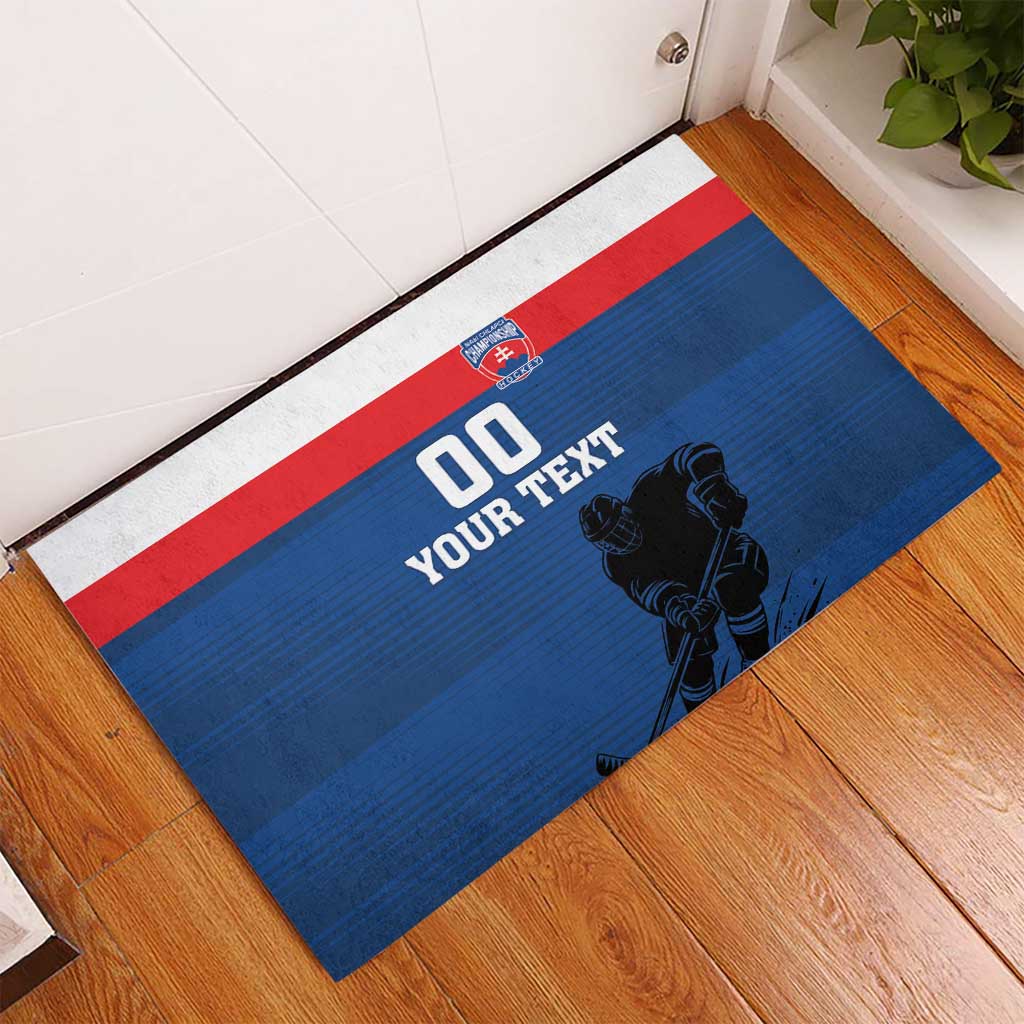 Custom Slovakia Hockey Rubber Doormat Go Nasi Chlapci