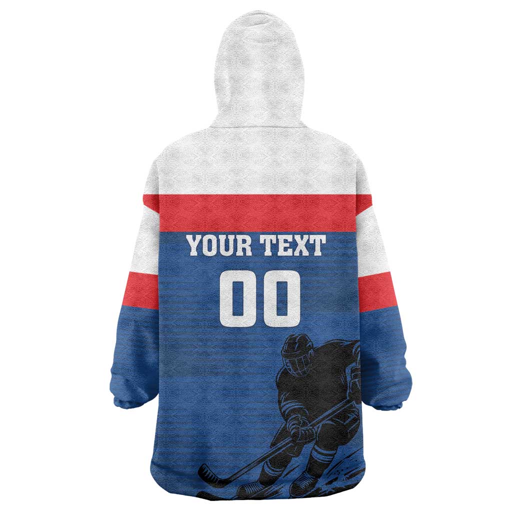 Custom Slovakia Hockey Wearable Blanket Hoodie Go Nasi Chlapci