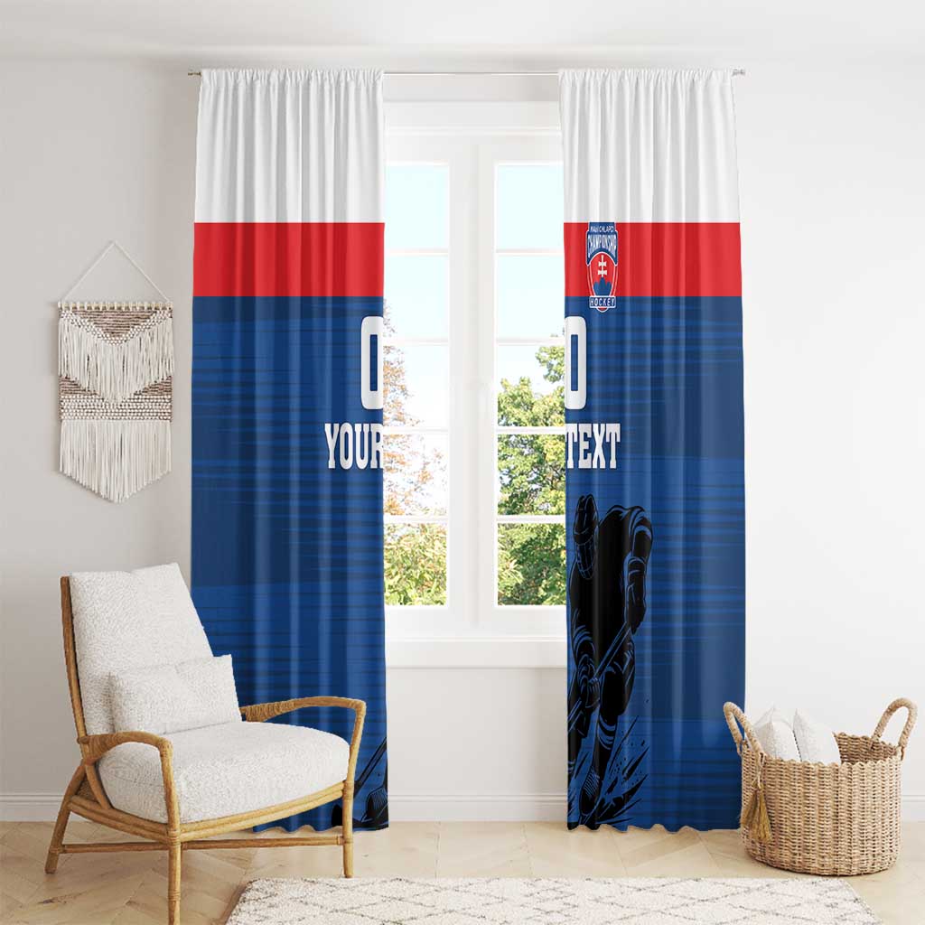 Custom Slovakia Hockey Window Curtain Go Nasi Chlapci