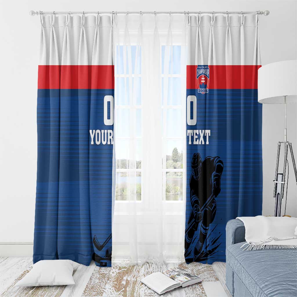 Custom Slovakia Hockey Window Curtain Go Nasi Chlapci