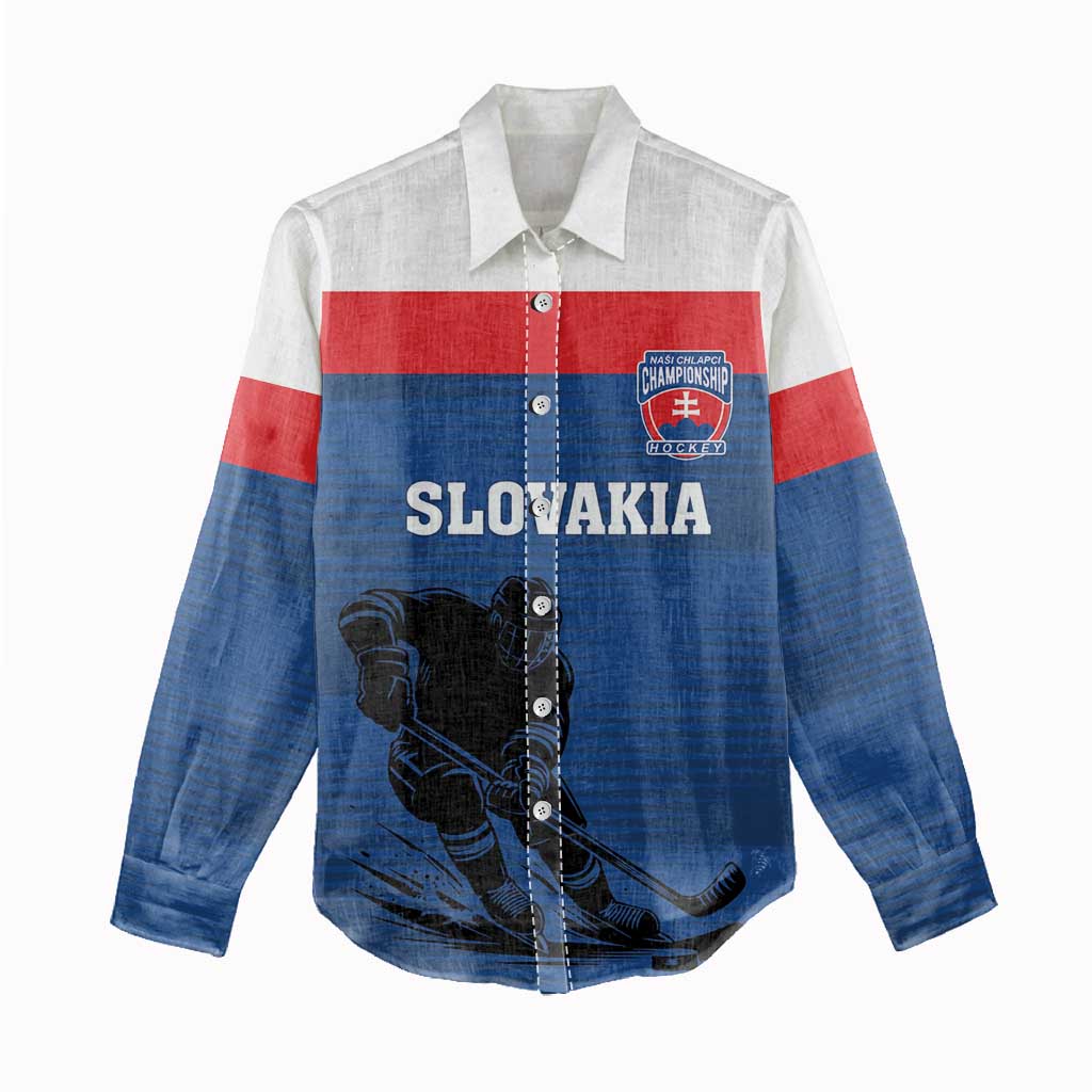 Custom Slovakia Hockey Women Casual Shirt Go Nasi Chlapci
