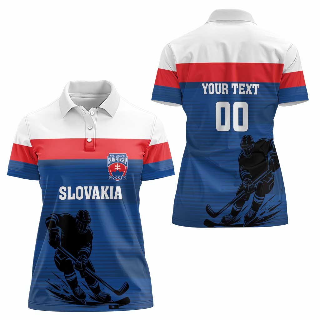 Custom Slovakia Hockey Women Polo Shirt Go Nasi Chlapci