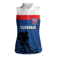 Custom Slovakia Hockey Women Sleeveless Polo Shirt Go Nasi Chlapci