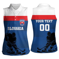 Custom Slovakia Hockey Women Sleeveless Polo Shirt Go Nasi Chlapci