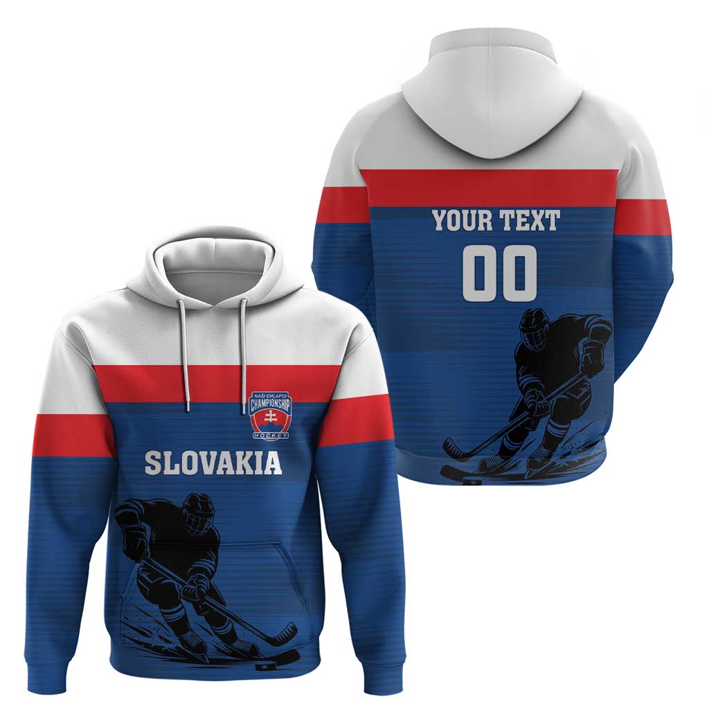 Custom Slovakia Hockey Zip Hoodie Go Nasi Chlapci
