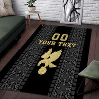 Custom Mexico Football Area Rug El Tri Aztec Pattern Back Version