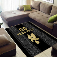 Custom Mexico Football Area Rug El Tri Aztec Pattern Back Version