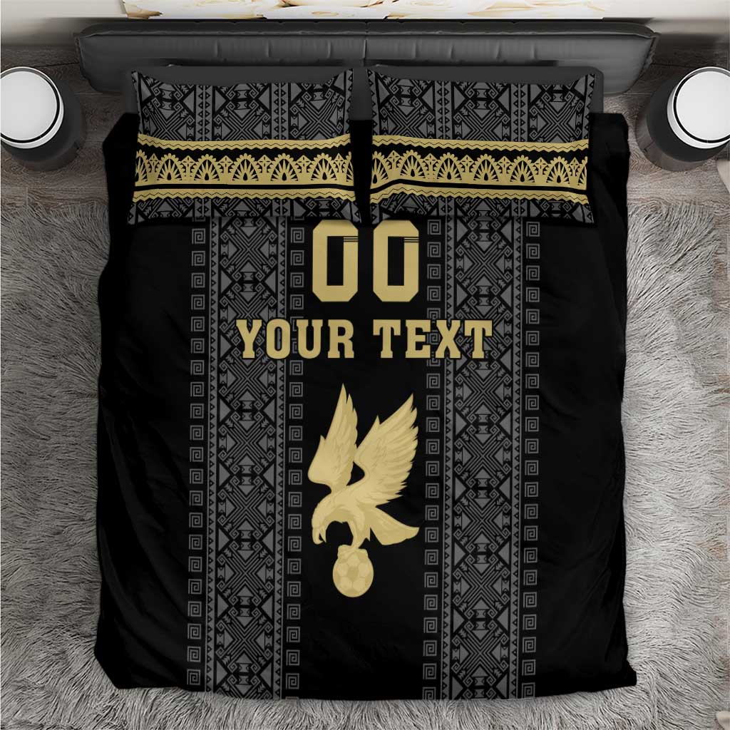 Custom Mexico Football Bedding Set El Tri Aztec Pattern Back Version