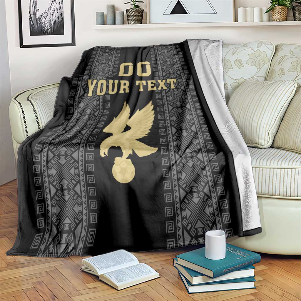 Custom Mexico Football Blanket El Tri Aztec Pattern Back Version