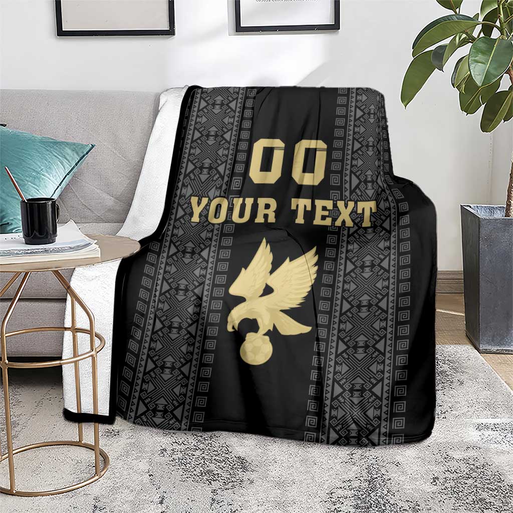 Custom Mexico Football Blanket El Tri Aztec Pattern Back Version