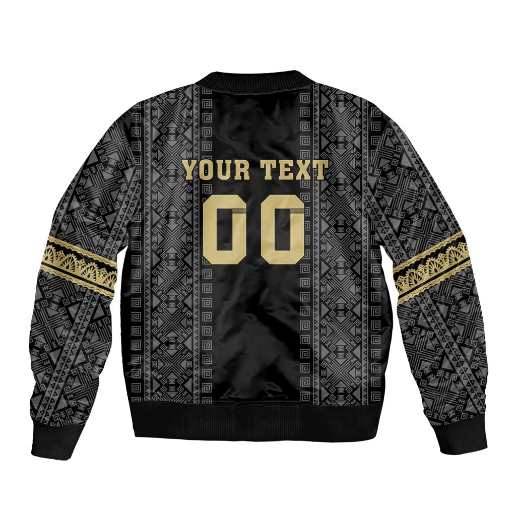Custom Mexico Football Bomber Jacket El Tri Aztec Pattern Back Version