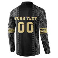 Custom Mexico Football Button Sweatshirt El Tri Aztec Pattern Back Version