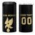 Custom Mexico Football 4 in 1 Can Cooler Tumbler El Tri Aztec Pattern Back Version